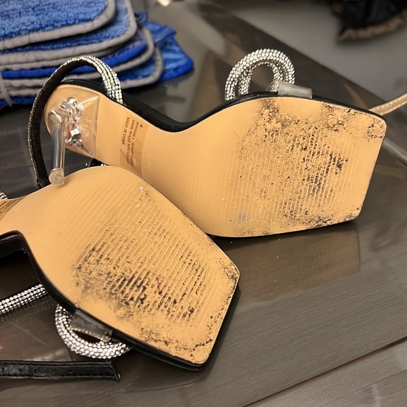 Ego Silver Bow Jeweled Heels - Picture 5 of 5